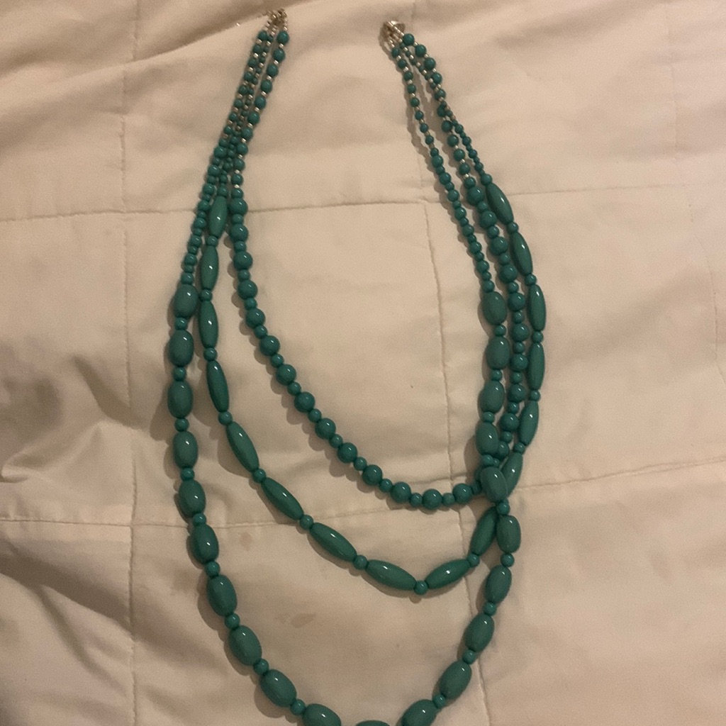 3 Strand Turquoise Necklace 26$